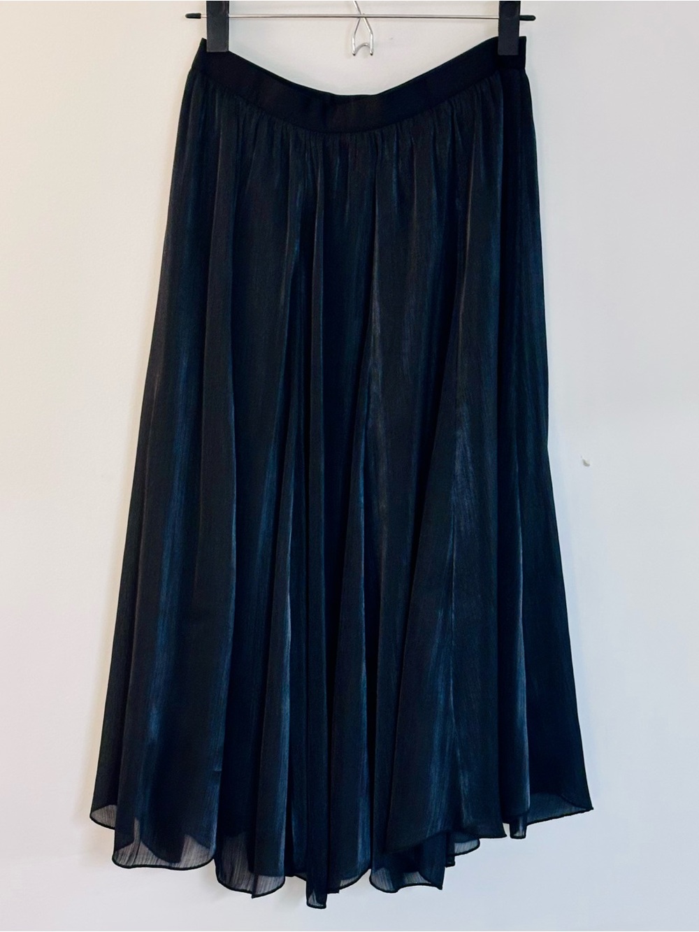 SHEIN - Sheer, Black, Flowing, A-Line, Tulip Hem, Midi Skirt - Medium NWOT - Picture 2 of 4